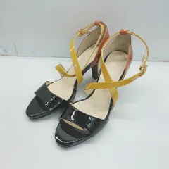 ◇ ⊂ TRU TRUSSARDI パンプス サイズ23 ブラック系 イエロー系 レディース E  【1412090033988】