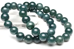 グアテマラ産◇希少マンサーノ翡翠 ブルージェダイト 青翡翠　11.5mm　ブレスレット 1個売り パワーストーン 天然石 _B1427-115