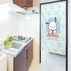 【MINIBOX 桐生の暖簾制作工房 正規販売店舗】【匿名配送ネコポス 送料無料】のれん サンリオ「ポチャッコ チョコミント」85x150cm【日本製】家紋 スタジオジブリ トトロ 千と千尋の神隠し 目隠し 暖簾【20240421】