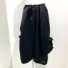 RK-P008 コムデギャルソン コムデギャルソン COMME des GARCONS COMME des GARCONS エステルサテン リボン付きクロップドパンツ 黒 Sサイズ 2023年S/S