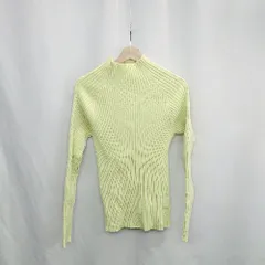 ◇ ⊆ mystic ミスティック リブニット 長袖 カットソー サイズF ライトグリーン レディース E  【1502180015991】