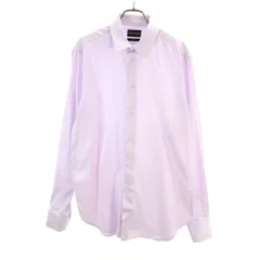 Emporio Armani エンポリオアルマーニ 長袖 コットンシャツ 41 パープル メンズ 古着
