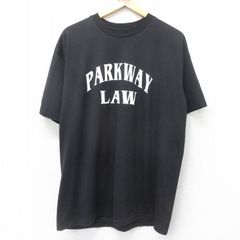 XL/古着 ヘインズ 半袖 ビンテージ Tシャツ メンズ 80s PARKWAY LAW クルーネック 黒 ブラック spe 24jul16 中古