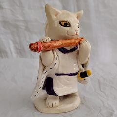 金剛力士像 猫の置物 陶器 仏像 - メルカリ
