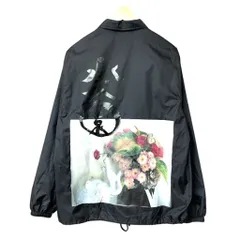 コムデギャルソン COMME des GARCONS 荒木経惟 NOBUYOSHI ARAKI AD2020 バックプリント 楽園 総柄 ナイロン コーチジャケット ブルゾン OF-J101 M 黒 ブラックのサムネイル