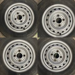 ホンダ純正スチールホイール12×3.5B  4/100 ブリヂストン W300 145R12 6PR  4本セット  アクティ N-VAN など