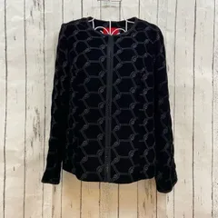 美品】Roberta di Camerino サマーウール ジャケット 38 黒 美品】Roberta di Camerino サマーウール ジャケット 38 黒