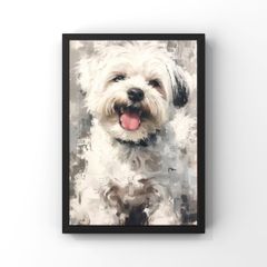 My Happy Dog』油彩風作品 デジタルアート フォト ポスター