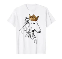 冠を被るボルゾイ犬 Tシャツ