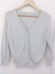 ◇ Simplicite シンプリシテェ 長袖 ニット カーディガン グレー レディース  【中古】 【1207040000604】