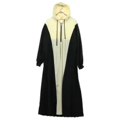 FASHION ファッション 長袖 ロングワンピース ホワイト系 フード・ジップ付き レディース 古着