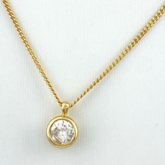 ダイヤモンド デザインネックレス K18 イエローゴールド ペンダント ネックレス YG ダイヤモンド レディース 【中古】