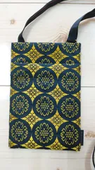 畳の縁で作成したスマホショルダー 《紋縁シリーズ》 －大桜黒金－