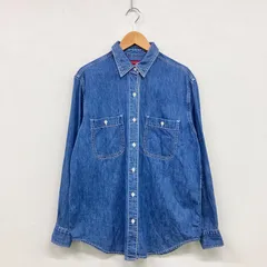 BANANA REPUBLIC DENIM バナナリパブリック デニム 香港製 長袖 ダンガリー シャツ インディゴ 90s 古着 VINTAGE レディース サイズ M LH41