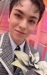 【中古】コレクションカード(男性) SEVENTEEN/バーノン(VERNON)/裏面ピンク/CD「17 IS RIGHT HERE」(-DEAR Ver.-)Weverse Shop GLOBAL特典未公開フォトカード