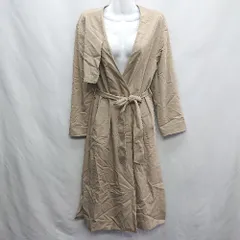 ■ BEAUTY&YOUTH ウエストベルト付き 長袖 トレンチコート サイズM ベージュ レディース E  【1406180105570】