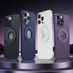 14 / 14 Plus用MagSafe対応 スマホリング搭載ハードケース スタンド リング 収納可能 マットな質感