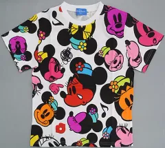 【中古】Tシャツ ミニーマウス(カラフル総柄) Tシャツ ホワイト Mサイズ 「ディズニー」 東京ディズニーリゾート限定