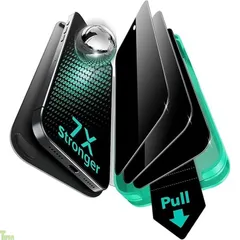 【３秒で完成・50kg耐衝撃】ESR ガラスフィルム for iPhone 17 Pro Max用 覗き見防止 9H越え硬度 強化ガラス 米軍MIL規格 ３枚 さらさら 気泡無し 指紋防止 自動除塵 ホコリフリー SGS認定品 1.7M鋼球落下テスト