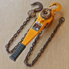 中古KITOキトー[レバーブロック 2機セット] 1-1/2t(1.5t)と3/4t(0.75t 