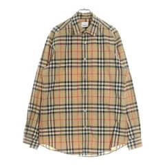 BURBERRY (バーバリー) バーバリーチェック 総柄 コットン 長袖シャツ ベージュ 8020863