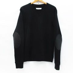 Maison Margiela メゾン マルジェラ エルボーパッチ スウェットシャツ ブラック メンズ 44 30GU003925279 ★2816 M00051-0425③