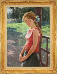 ナギー「家路」キャンバスに油彩画 月光荘取扱 ハンガリー・フランドル絵画 ナギー「家路」キャンバスに油彩画 月光荘取扱 ハンガリー