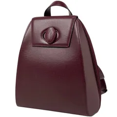 【在庫一掃】 カルティエ CARTIER マストライン リュックサック ターンロック バックパック ディパック リュック レザー ボルドー レディース 【中古】のサムネイル