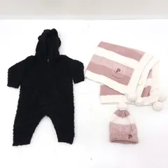 【三重店】GELATO PIQUE | ジェラートピケ ロンパース サイズ:70 ブランケット キッズキャップ 計3点セット (ジェラピケ/ハロウィン/黒ねこ/ベビモコ)【136-A868】