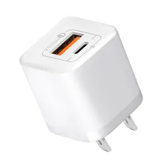 ☆iPhone14対応 PD充電器 20W 2ポートType-c 急速充電器【USB-C＆USB -A/PD対応/超コンパクトサイズ 】超小型 ACアダプター 軽量 スマホ充電器 iPhone /Xperia/GALAXY等対応 (白)