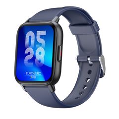 スマートウォッチ 1.69インチ 大画面 腕時計 Bluetooth5.0ブルー 