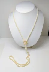 淡水真珠 ロングネックレス  120cm バロック アレルギー症対応