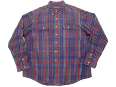 Ralph Lauren タータンチェック 3点留めボタンダウン ネルシャツ XXL USA古着 ビッグサイズ ラルフローレン  RL WORKSHIRT