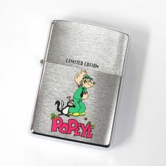 Zippo ジッポーライター ポパイ & スカンク クロームサテーナ 1998年製 シルバー 銀