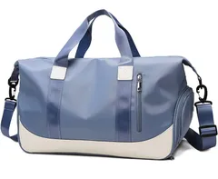 スポーツバッグ ジムバック 旅行バッグ ボストンバッグ レディース 【雑誌掲載！キャリーオンOK】RIMINA トラベルバッグ シューズ収納 大容量 4way (ブルー)