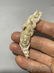 天然素材 彫刻 柔術 根付 置物 - メルカリ