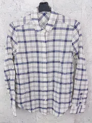 ◇ COLLAGE GALLARDAGALANTE チェック 長袖 シャツ ブラウス サイズF ベージュ ネイビー系 レディース  【1000027755623】