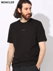 MONCLER (モンクレール) バックステッチロゴ クルーネック 半袖 Tシャツ (ブラック)のサムネイル
