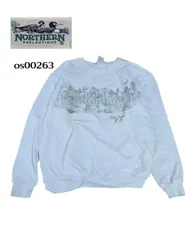 NORTHERN REFLECTIONS古着スウェットトレーナー絵画調プリント白os00263
