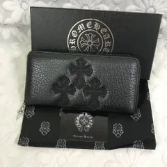 クロムハーツ REC F ZIP ウォレット レザー ブラック×マルチ