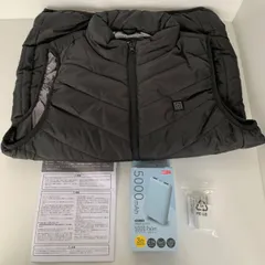 電熱ベスト 防寒ベスト　ACアダプター バッテリー付き　大栄トレーディング 新電熱ヒーターベスト サイズF1 黒　防寒着