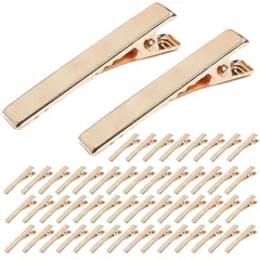 ヘアクリップ 約50個入り ヘアピン やっとこピン 髪留め 金具 パーツ ゴールド 3.2cm NYANDELMO [ゴールド] [3.2cm(ステンレス製)]