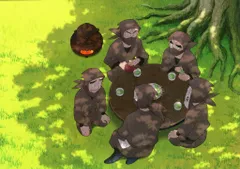 劇場版忍たま乱太郎 ドクタケ忍者隊最強の軍師 来場者特典 脚本付きイラストカード(タソガレドキ忍者のティータイムの段) 第4弾