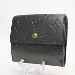 565)LOUIS VUITTON ルイヴィトン M65112 ポルトモネビエカルトカルトクレディ ノワール Wホック財布 二つ折り財布