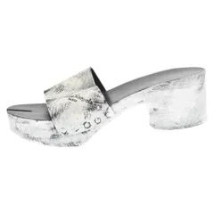 Martin Margiela 22 (マルタンマルジェラ) ペンキ加工 足袋サンダル タビ サボ ブラック/ホワイト レディースのサムネイル