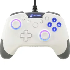 サイバーガジェット　CYBERゲーミングコントローラーHG有線タイプ ホワイト ［SWITCH/WindowsPC］　CY-WPCGCWD-WH 【 新品 未使用 未開梱 送料無料 】