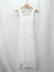 ◇ ⊂ dazzlin ダズリン シンプル系 ノースリーブ 膝丈 ワンピース サイズF ホワイト系 レディース E  【1507160017224】のサムネイル