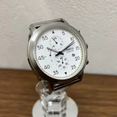 ◎TAKEO KIKUCHI タケオキクチ 腕時計 文字盤ホワイト クォーツ 腕周り16.5㎝ TK-20H4 稼働のサムネイル