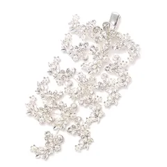 髪飾り 成人式 振袖 前撮り 袴 花 浴衣 夏祭り 花火大会 シルバー ラインストーン ピン 大きい キラキラ おしゃれ かわいい か No.9-4327