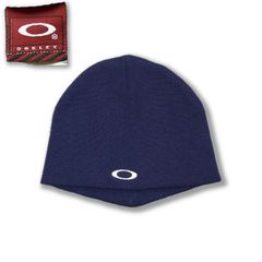 【90s】"赤タグ" OAKLEY white acrylic beanie vintage